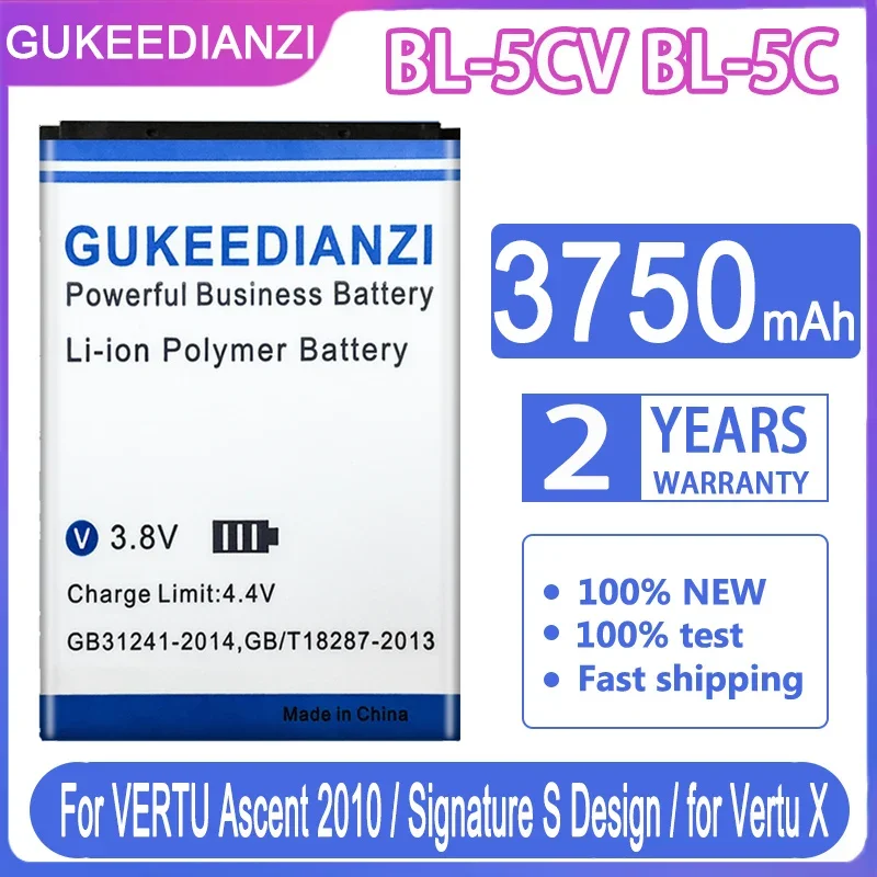 Bl-5Cv Bl-5C 3750Mah Gukeedianzi Batteria Di Ricambio Per Vertu Ascent 2010/Signature S Design/Per Vertu X Batteria + Tracking