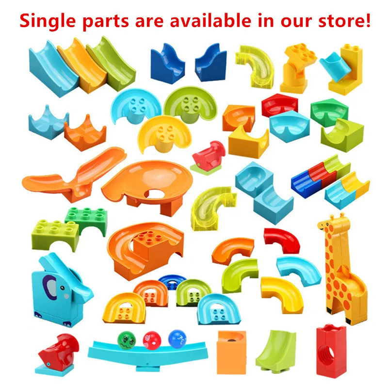 12pcs Special Circulated Marble Run Track Slide Parts With Face Balls  Compatible Large Size Building Blocks Funny Diy Toys - Blocks - AliExpress