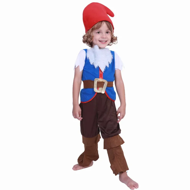 

Fairy Tale Seven Dwarfs Kids Cosplay Costume Christmas Holiday Elf New Year Boys Girls Suits