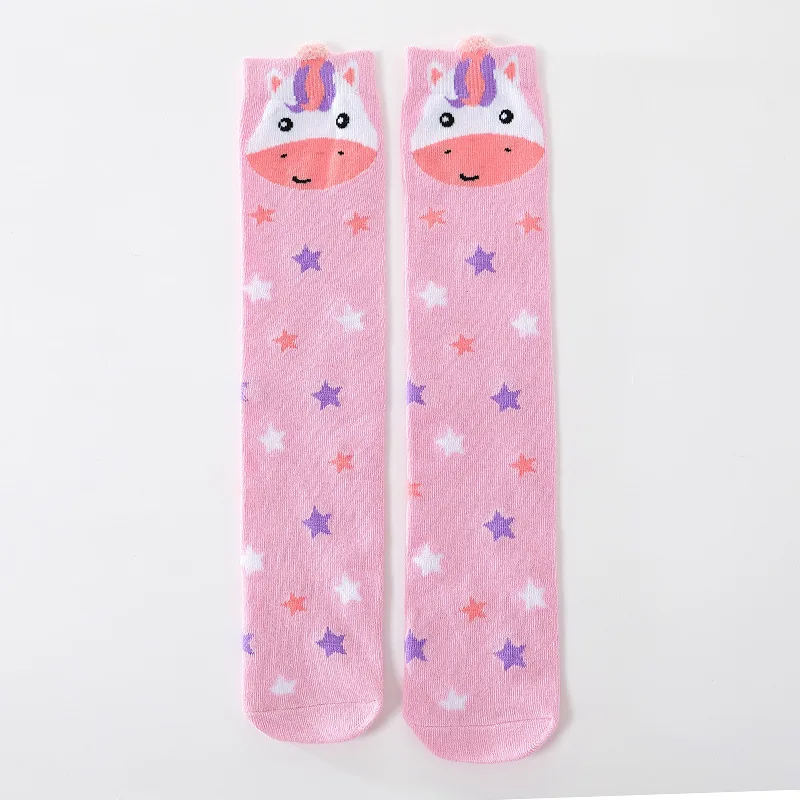 Girl Socks 3-12 Years Old Cotton Knee High Socks Lovely Long Children Knee Kids Dance Girl Todder Baby cotton knee socks