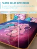 1 cartoon cute Stitch pattern digital printed frosted Fitted Sheet,bedroom printed bed cover,bedding(No pillowcase) 4