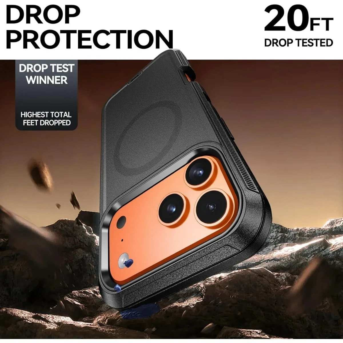 Ultimate Rugged Hybrid Phone Case with Screen Protector and Belt Clip - 3-in-1 Shockproof Cover