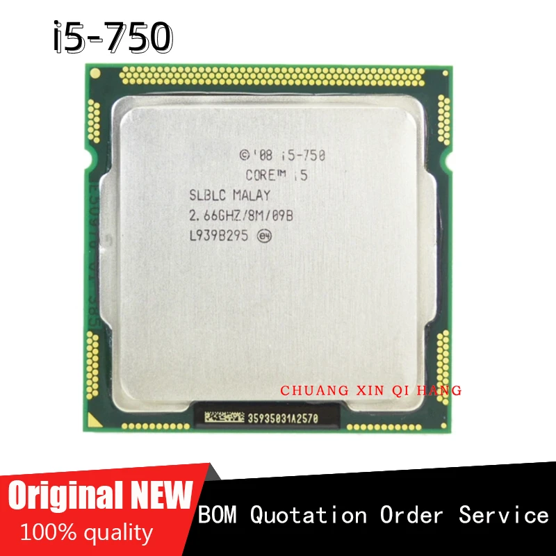 Per Processore Cpu Intel I5-750 2.66Ghz 8Mb Di Cache Lga1156 Desktop I5 750