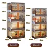 Double-door Kitchen Cabinet Home Kitchen Furniture Multi-functional Folding Storage Cabinet Living Room Snack Storage Box T 5