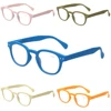 BONCAMOR Oval Reading  Glasses Frame 5 Color Plastic Men or Women Readers Spring Hinge  Prescription Eyewear  Magnifier 1