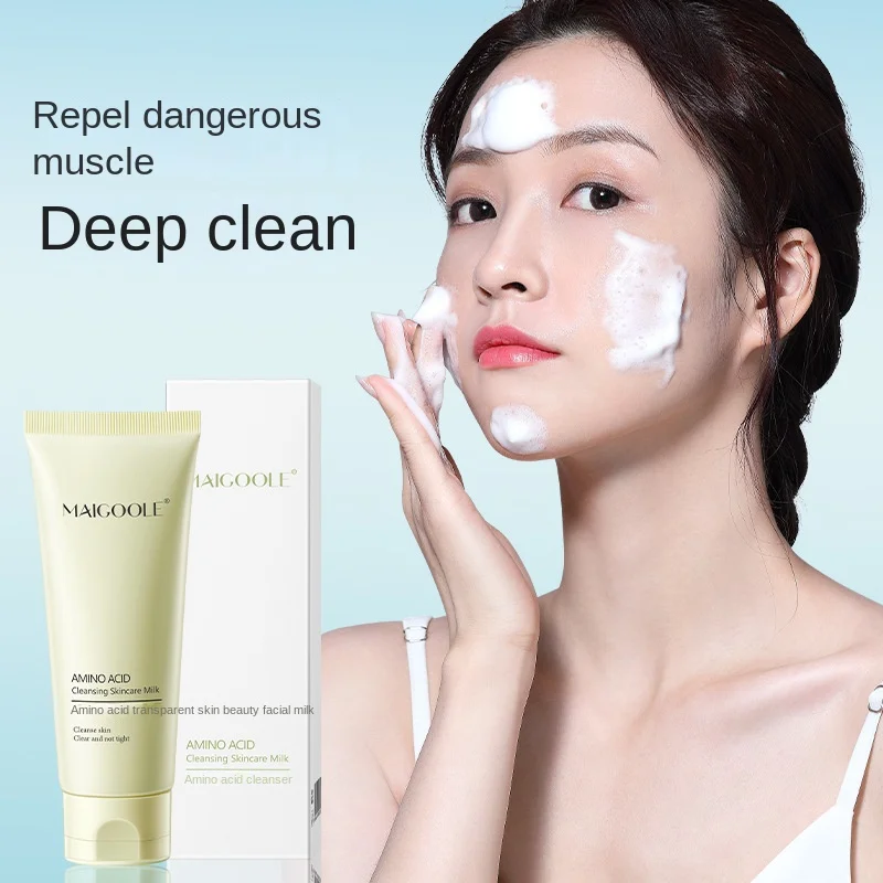 

Amino Acid Facial Cleanser Deep Cleans Delicate Skin Oil Control Shrink Pores Moisturizing Refreshing Skin Care Facial Cleanser