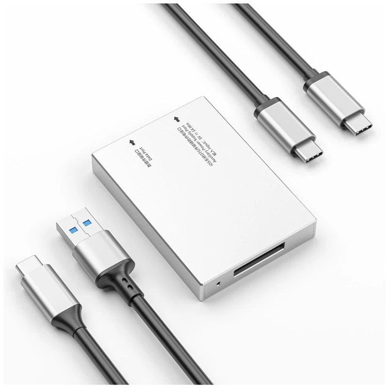 

Высокоскоростной кардридер Cfexpress Type A, USB 3,1 Gen2, 10 Гбит/с, Type A, адаптер для чтения карт Cfexpress, 68x49x10 мм, серебристый