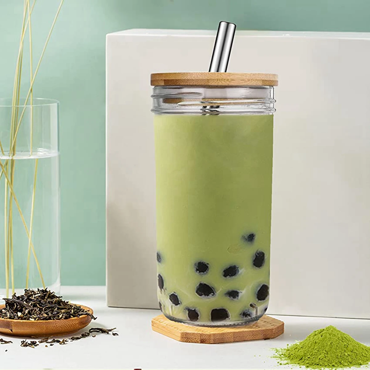 Cabilock Lot De 8 Couvercles De Bocaux En Bambou à Large Goulot - Couvercles Hermétiques De Rechange - Diamètre Extérieur : 70 Mm