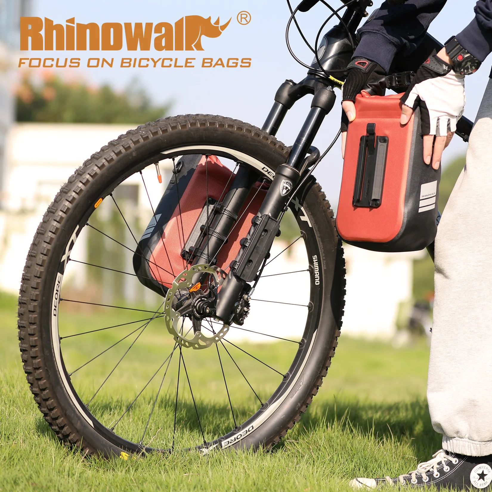 Uinowalk-バイクフォーク付き防水バイクバッグ,サイクリング