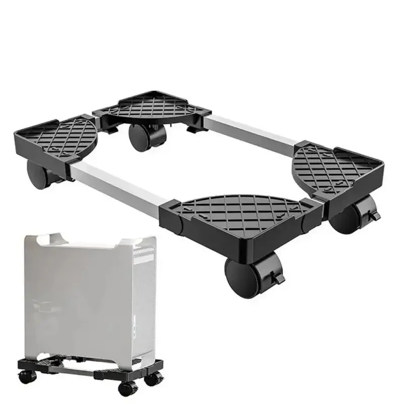 Mobile Cpu Stand Holder Tower Stand with Rolling Caster Wheels Adjustable Computer Stand for Tower Fit Most Pc Desk Accessories