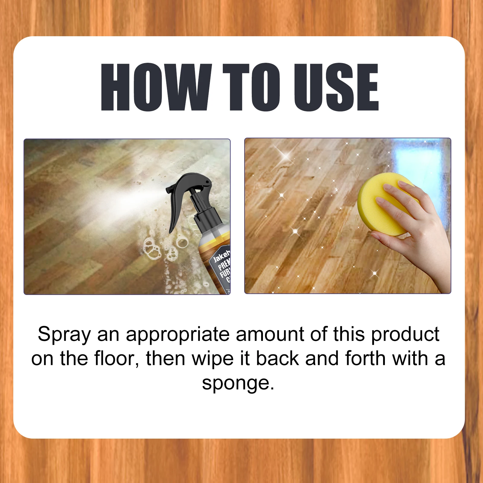 Marble Tile Wooden Floor Cleaner Strong Decontamination Brightening Polishing Premium Wood Floor Restoring Liquid Cleaner Spray