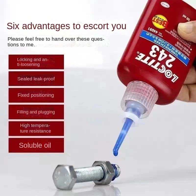 50ml 250ml Loctite 243 242 222 241 Screw Adhesive 261 262 270 271 272 277 290 Thread Locking