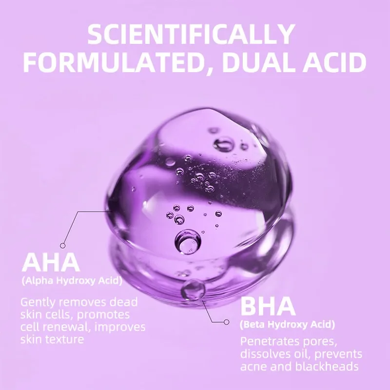 AHA 30% + BHA 2% Exfoliating Face Peel Serum – Gentle Chemical Exfoliator for Dark Spots, Pore Minimizing & Skin Renewal 3