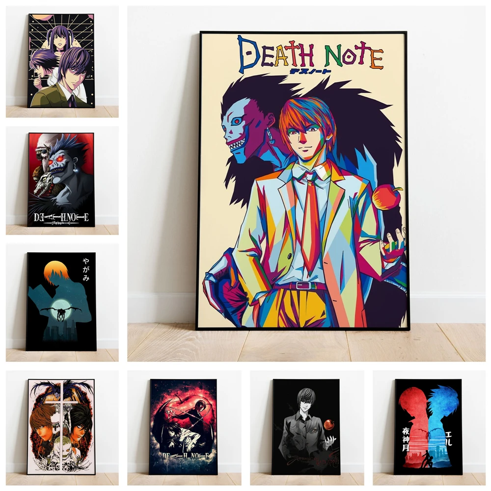 Série de anime clássico nota de morte cartazes retro kraft papel cartaz bar  decoração da sala pintura arte adesivo de parede imagem - AliExpress