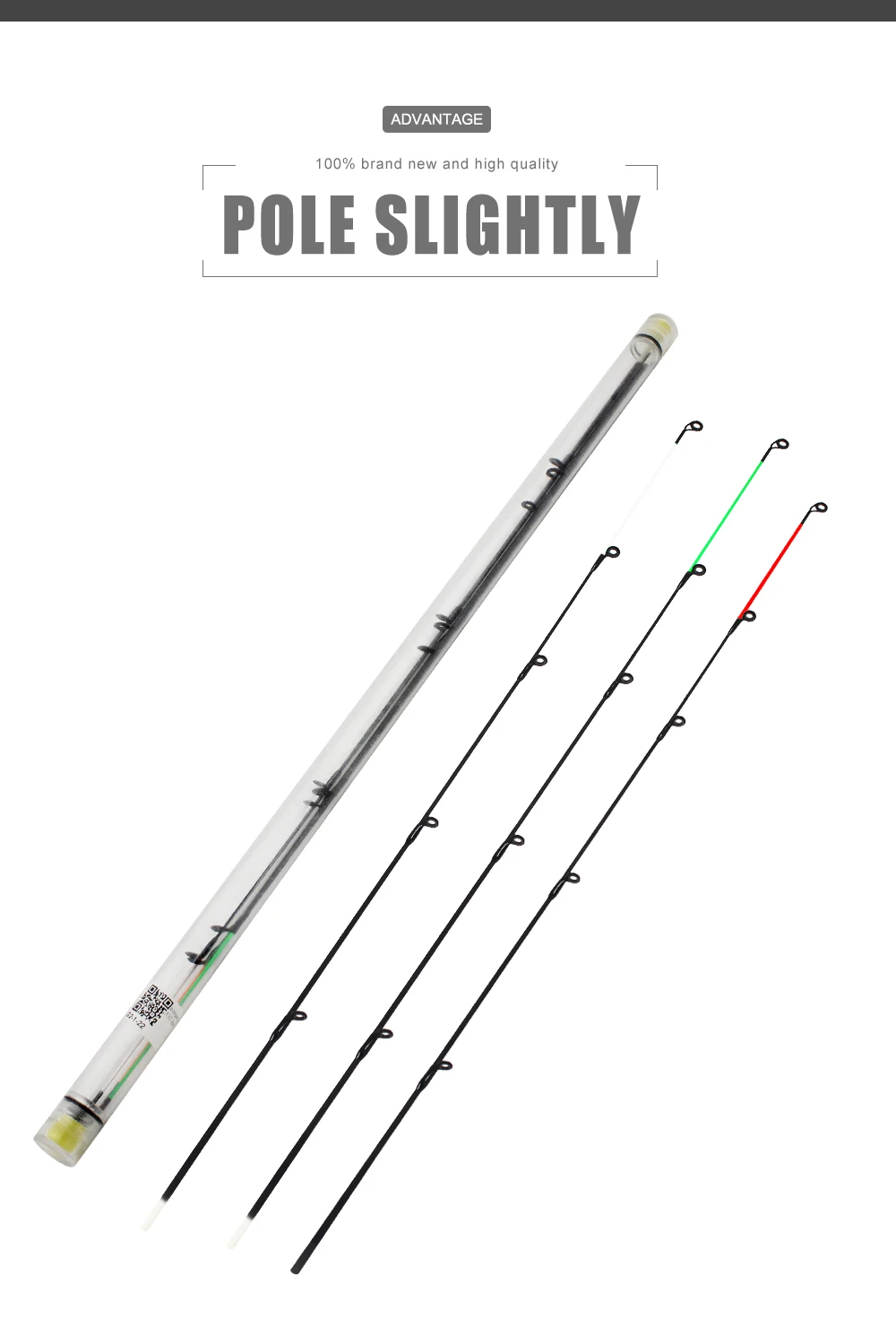 FTK Glasfaser-Spitze M/L/H 50-120g Feeder Karpfenrute Spitze Angelzubehör Angelausrüstung – Detail 1