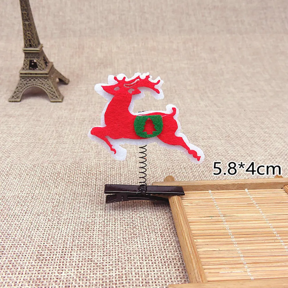 액세서리용 축제용 머리핀 클립 10개 리본 크리스마스