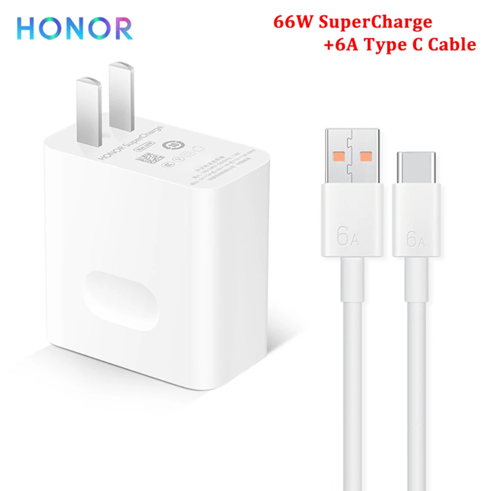 Originale Honor 60 Se Magic 3 Charger 66W Adattatore Di Alimentazione Supercharge 1M 6A Cavo Di Tipo C Per Honor 60 Pro 50 X30 X20 Magic V Play5