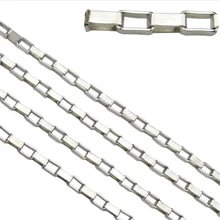 

2m 1.5/2/2.5mm Width Stainless Steel Box Necklace Chains Bulk For DIY Jewelry Findings Making Materials Handmade Supplies