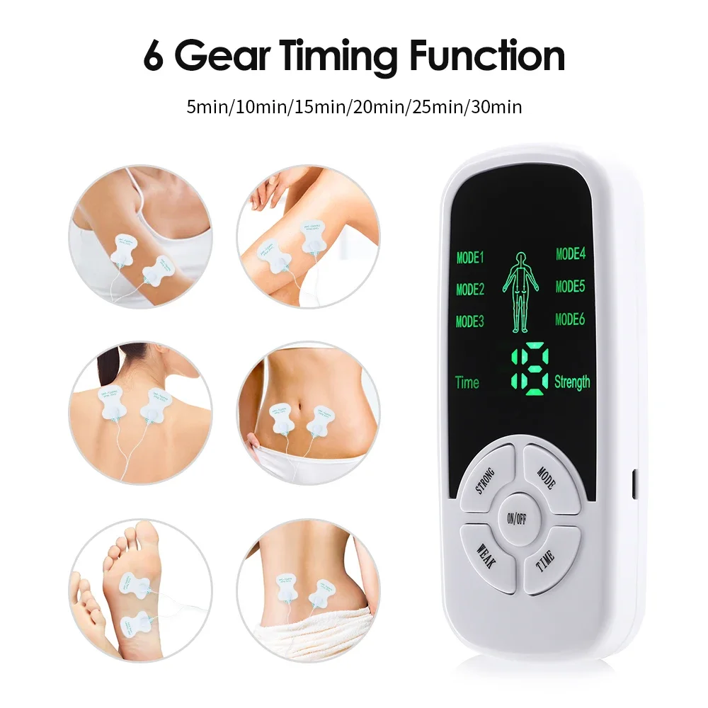 EMS Electric Muscle Massager Muscle Stimulator 6 Modes Tens Machine Meridian Physiotherapy Pulse Prostate Body Massager