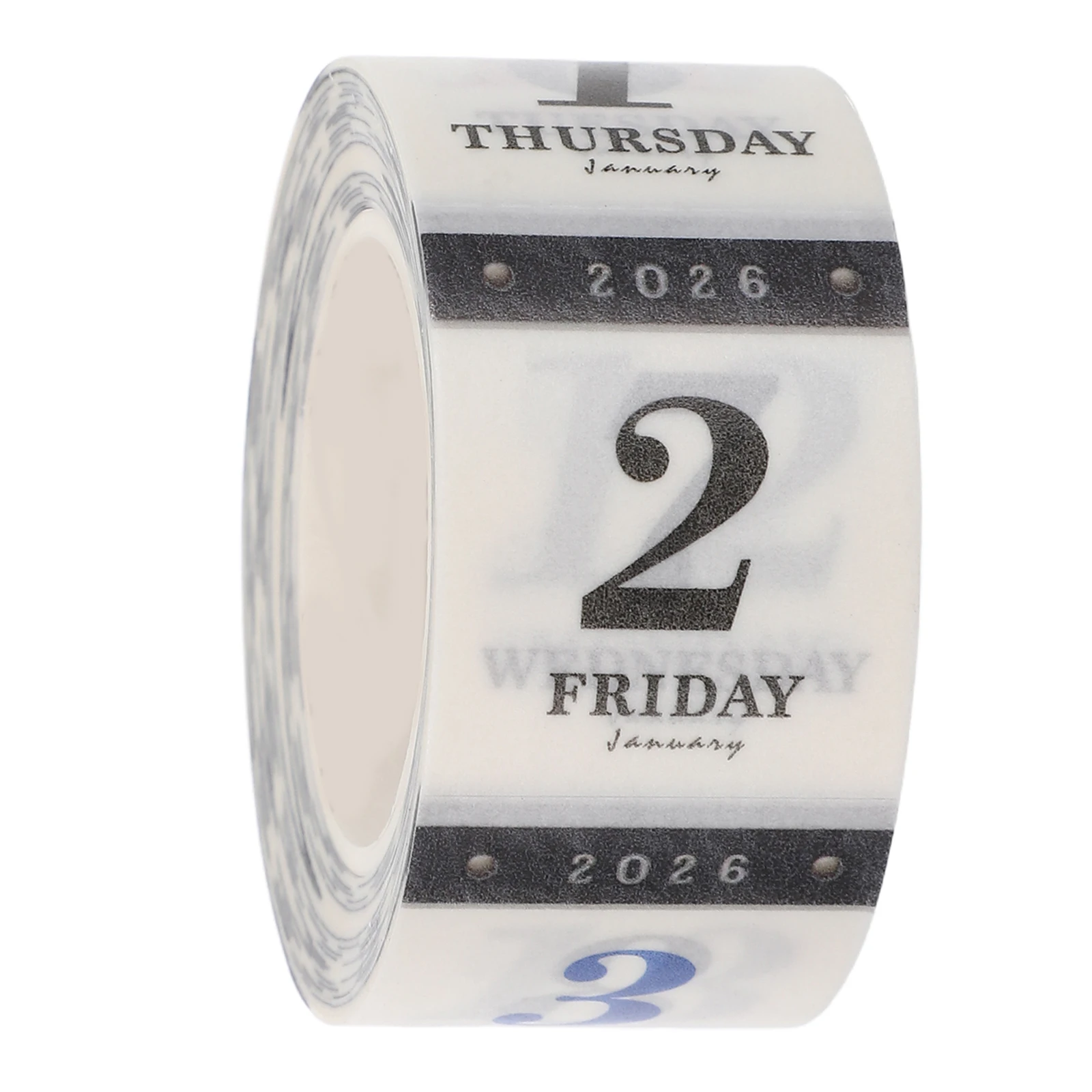 1 Roll 365 Day Calendar Date Stickers for 2026 Journaling 12-Monthly Planner Number Sticker Scrapbooking Daily Schedule Supplies