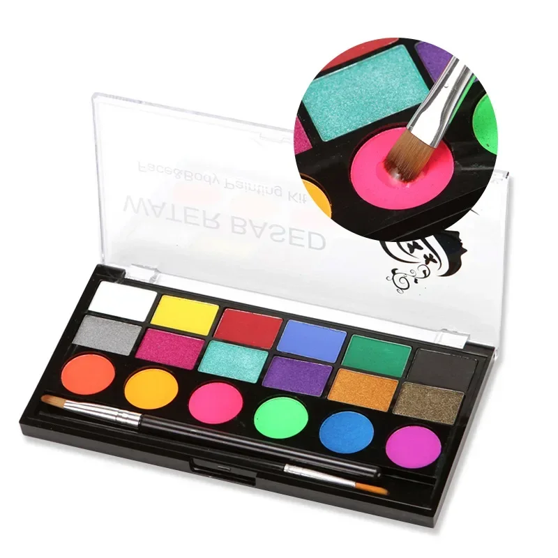 18 Colors Halloween Cosmetics Body Paint Pigment Face Paint Makeup Children Face Paint Drama Water-Based Make Up Festival 5