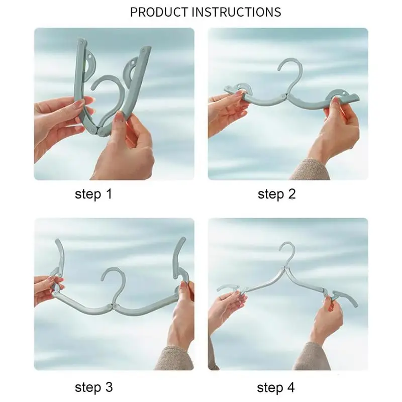 Folding Clothes Hangers 20X Travel Accessories For Women Foldable Clothes Drying Rack Space Saving Clothes Hanger Drying Rack 5