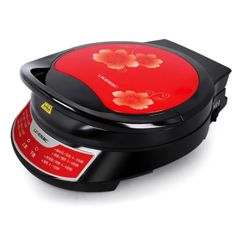 110V Automatic Double Sided Heating Electric Baking Pan Grill Skillets Frying machine Cast Aluminium Bakeware Non stick