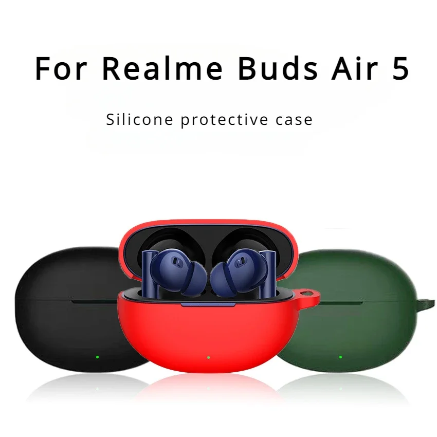 

Милый силиконовый чехол для OPPO Realme Buds Air 5 защитный чехол для наушников, сиамский силиконовый однотонный чехол для телефонов Realme