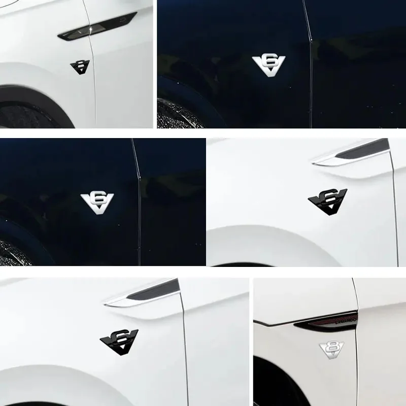 3D 자동차 스타일링 GT 350 500 코브라 V6 V8 트리톤 V10 엠블럼 펜더 트렁크 리어 데칼 배지 스티커