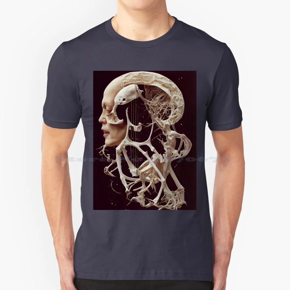 Alien Guitar Head-Alien Guitar Solos-Cosmic Music-Machine Life T Shirt 100% Cotton Tee Alien Guitar Guitar Hero Heavy Metal