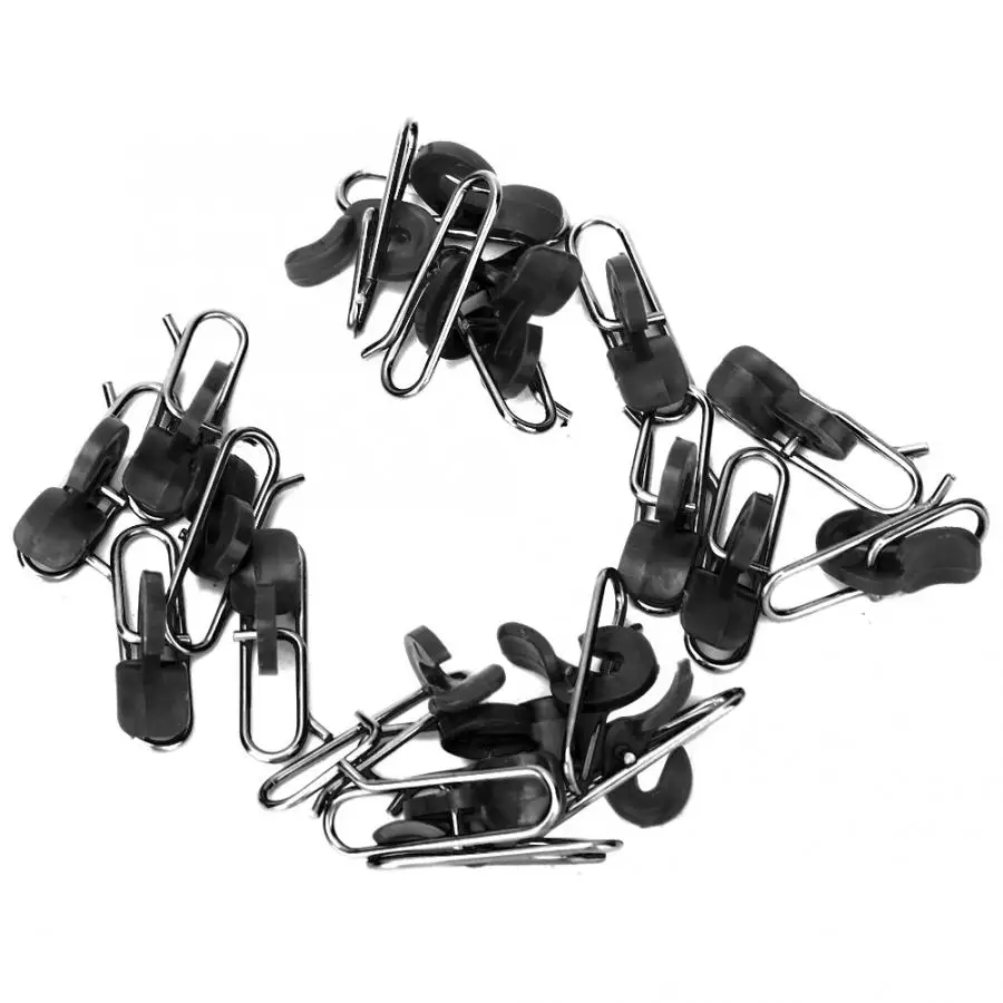 Fishing Bait Clip Stainless Steel Impact Bait Clip Sea Fishing Lure Outdoor Hook Decoupling Shank 30Pcs