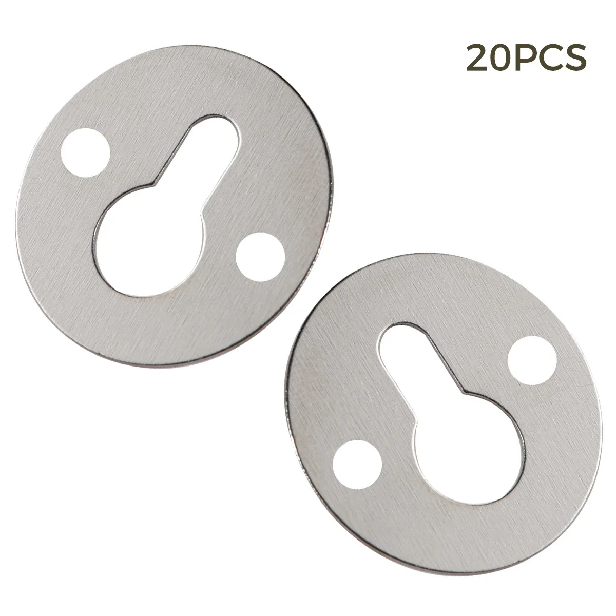 20pcs Round Metal Photo Frame Hanger Silver Keyhole Hooks Shelf Bracket Picture Fasteners Hanging Wall Decor Mirror Home/Gallery picture frame hangers