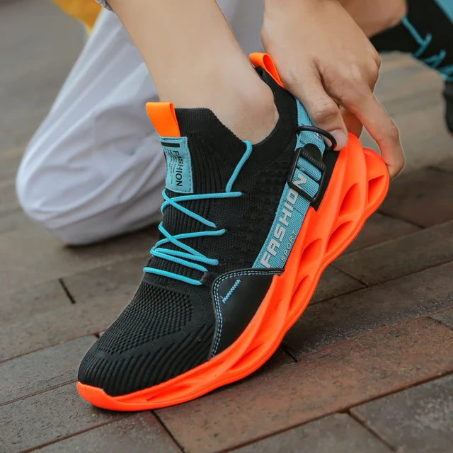 Zapatillas de correr transpirables para hombre y mujer, deportivas ligeras Unisex de alta calidad, a la moda, talla grande, 2023 - Image 3