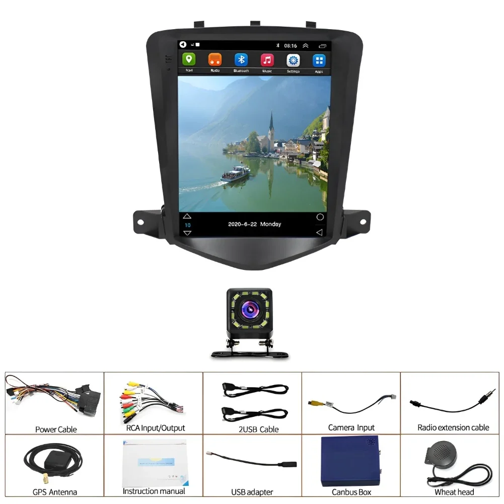 For 2009-2015 Cruze Android 13 Car Navigation 9.7-inch (Vertical Screen) 2+32GB with CarPlay and Android Auto Function