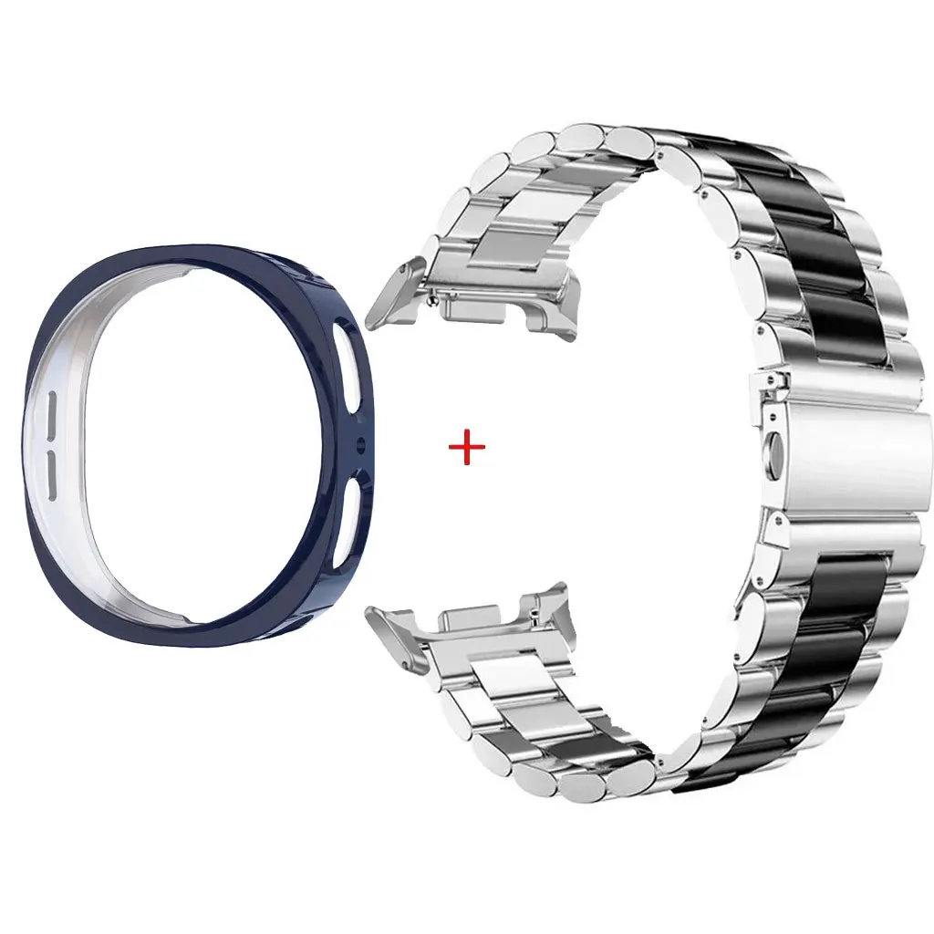 Luxury Stainless Steel Metal Strap with Full Coverage Case - Premium Bracelet Accessory
