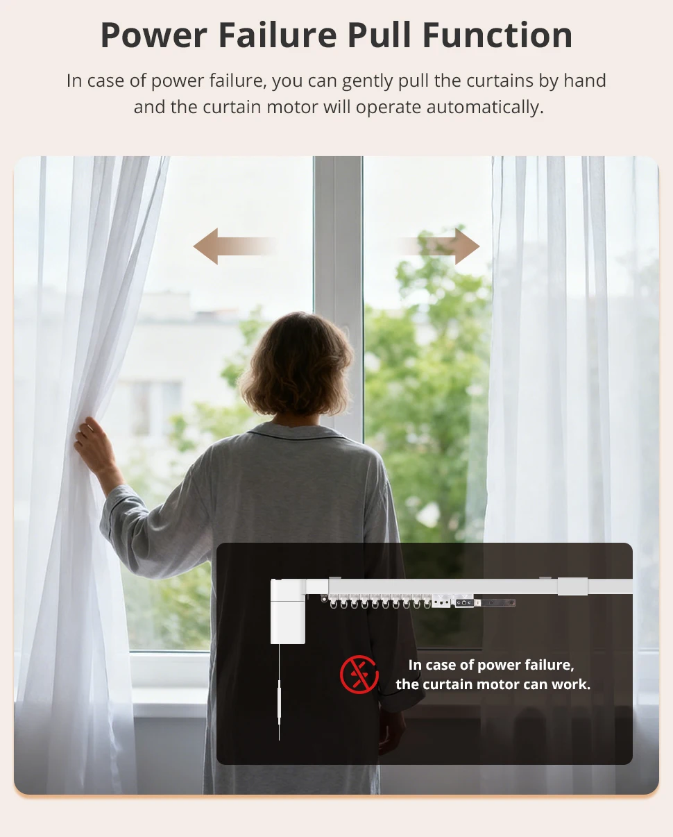 Matter Thread Smart Mini Motor with Splicing Curtain Track Support Homekit Alexa