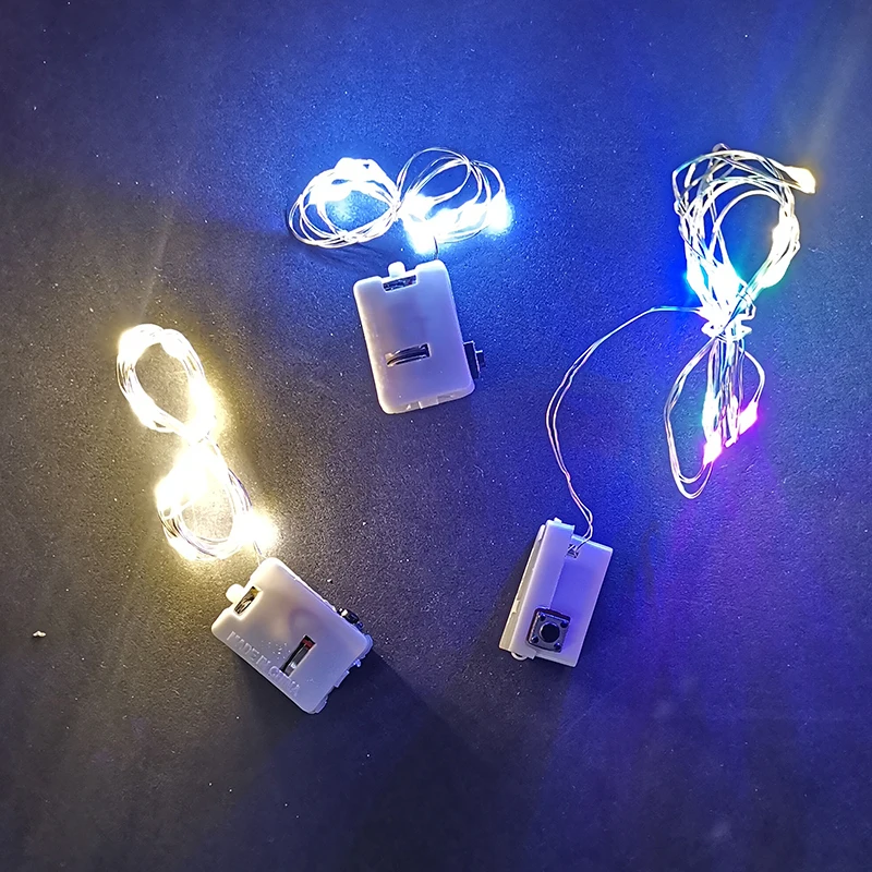 Enchanting LED Copper Wire Fairy Lights - Battery Powered String for DIY Decor and Festive Celebrations
