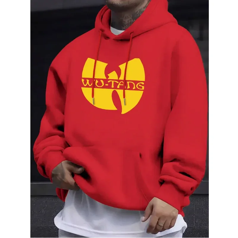 Bluza Hip Hop Années 90 Wu Clan T-tangs Męska Damska Casualowa Jesienno-Zimowa Vintage Bluzy z Kapturem Polarowe Bluzy z Długim Rękawem