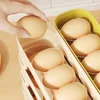 3 Layers Fridge Egg Storage Box Automatic Rolling Eggs Holder Rack Ladder Style Refrigerator Eggs Dispenser Egg Organizer Holder 4