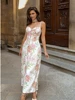 Floral Print Women 's Maxi Dress Spaghetti Strap Corset A Line Long Dresses Female 2026 Summer Fashion Vacation Woman Vestidos 1