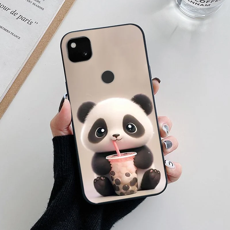 Floral Black Soft TPU Silicone Phone Case Cover
