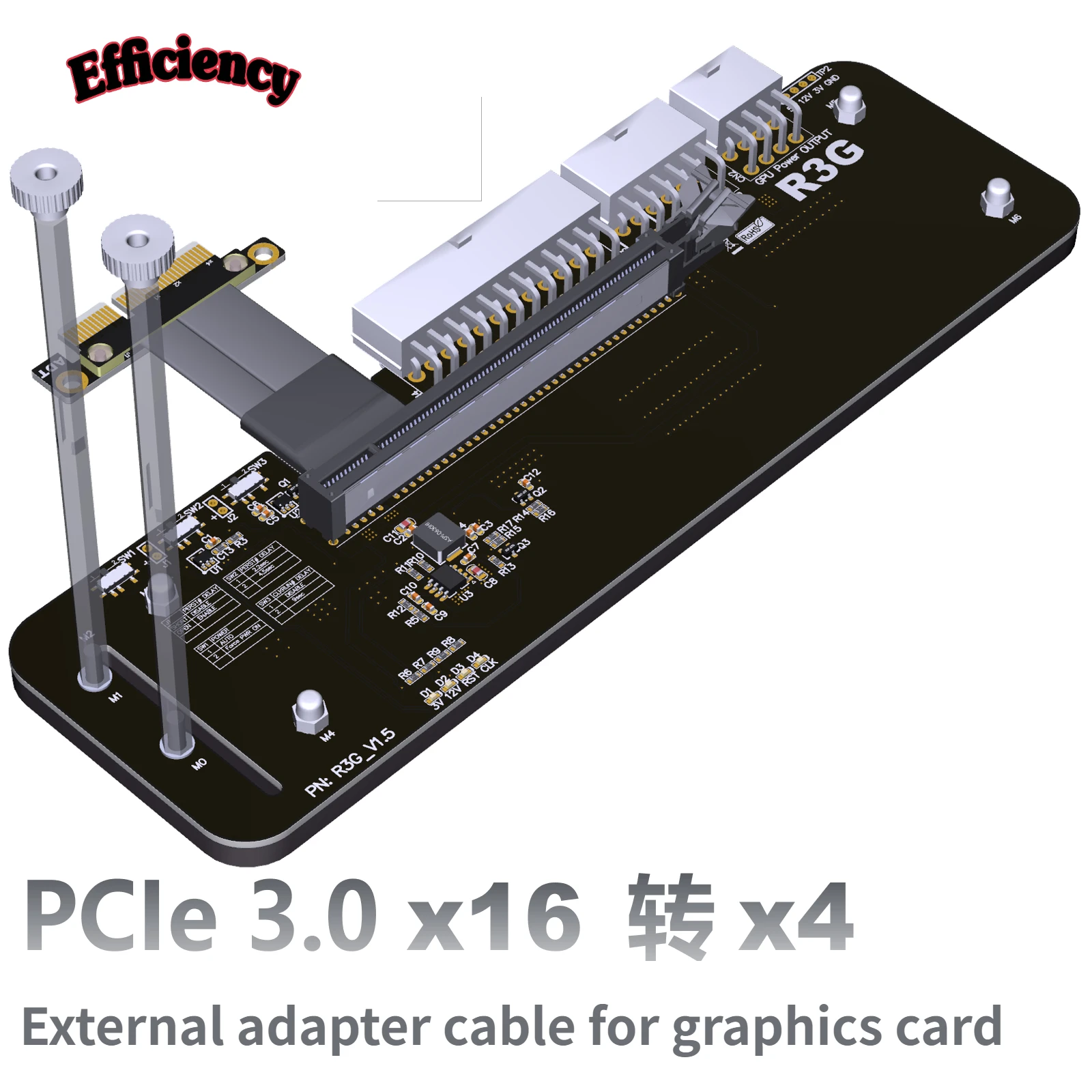 

ADT R3G Desktop External Adapter PCIe X4 Independent Graphics Card Extension Cable PCI-E 3.0