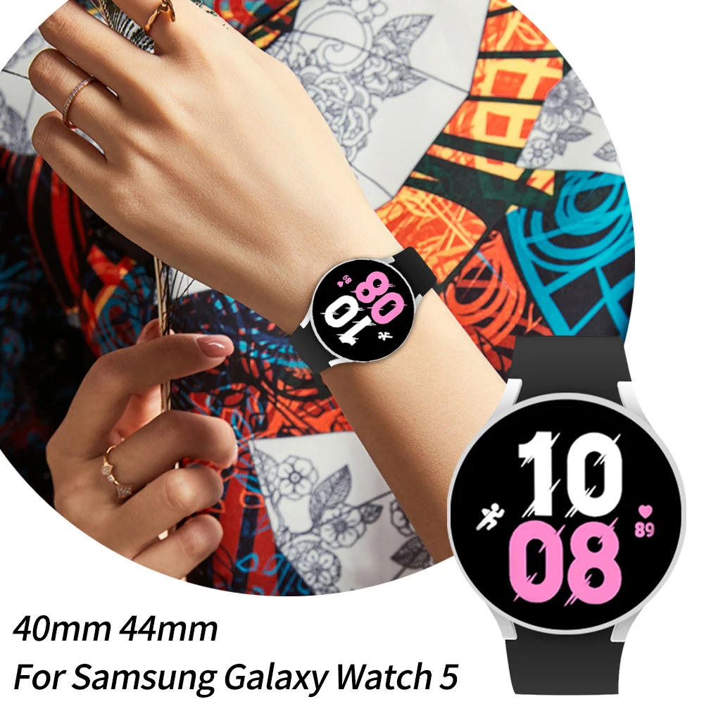 Чехол для Samsung Galaxy Watch 4/5/6 40 мм 44 мм 5pro 45 мм чехол PC матовый защитный бампер Shell для Galaxy Watch 6 Classic 43 мм 47 мм защитная крышка