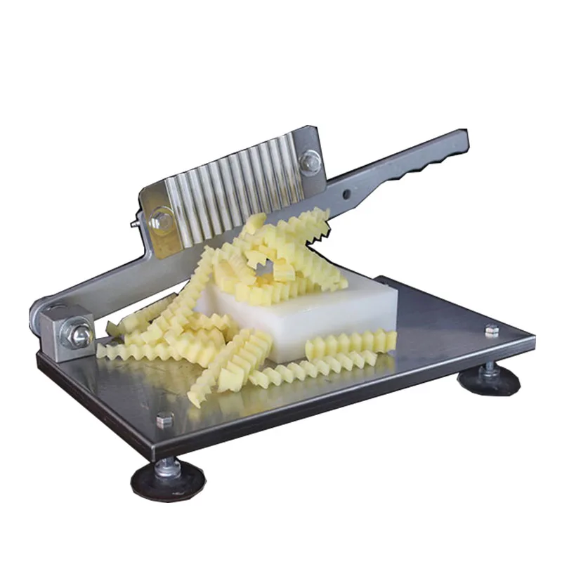Stainless Steel Potato Wavy Edged Cutter Machine,Curly French Fries