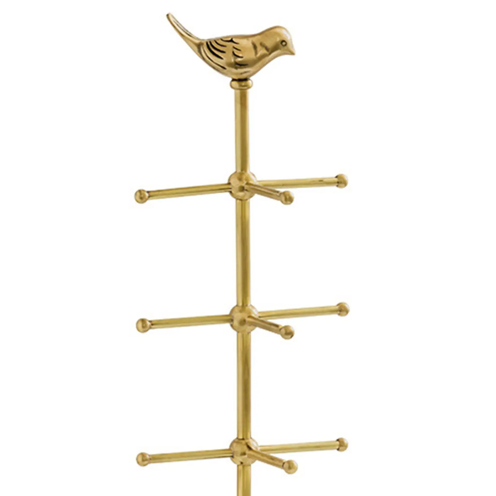 

Brass Jewelry Display Stand Glasses Display Rack Hair Accessories 4 Tiers Novelty Jewelry Hanging Organizer for Ladies Party