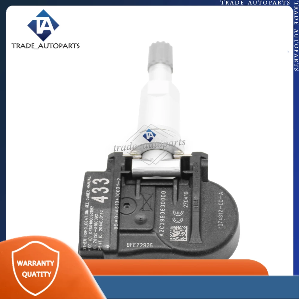 Ÿ̾ з  ý , 2018-2027 ׽  3 2014-2022 ׽  S, 433MHz TPMS, 1074812-00-A