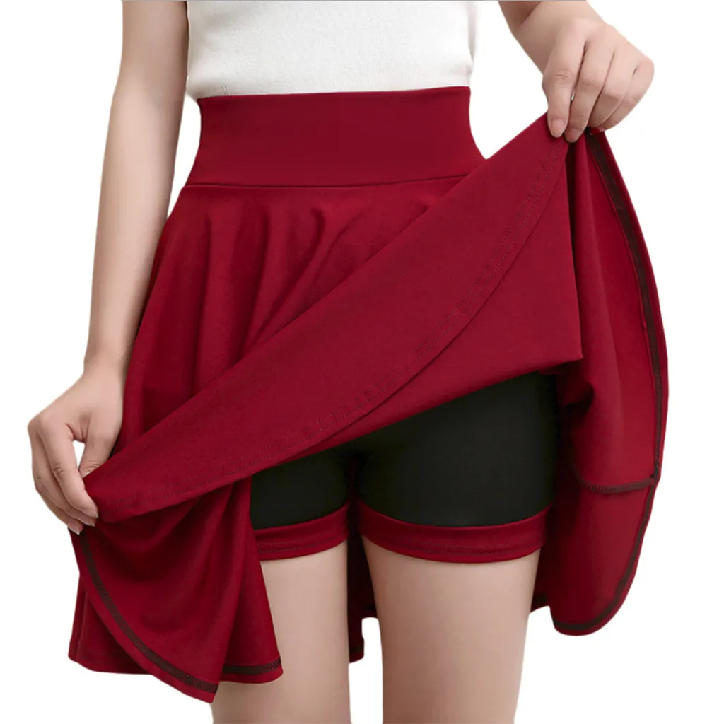 

2024 Flared Skirts Women's Basic Shorts Skirt Fashion Versatile Casual Mini Skater Pleated Fluffy Skirt