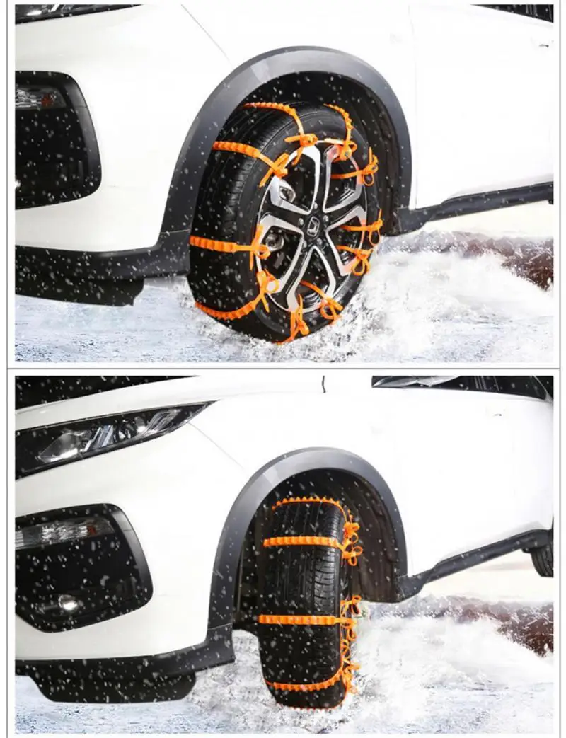 Winter Car Snow Chain Antiskid Car Motorcycle Outdoor Snow Tire Emergency Anti-Skid Tyre Chains Auto Accessories