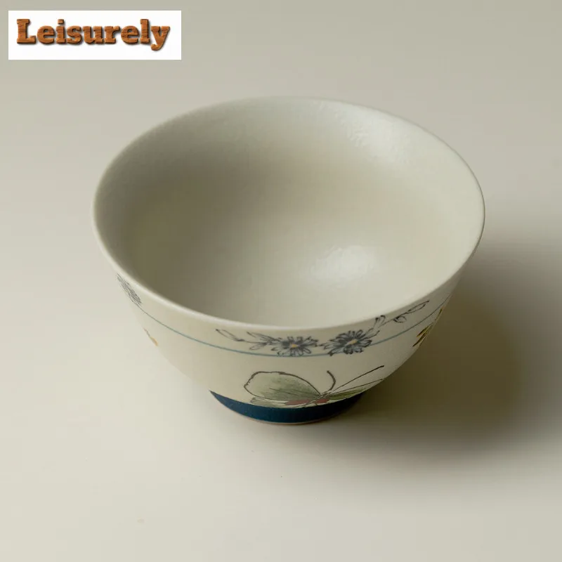 2pc/lot Butterfly Orchid Teacup Boutique Tea Bowl Single Cups Tea-tasting Meditation Cup Chazhan Master Cups Teaware Craft 65ml