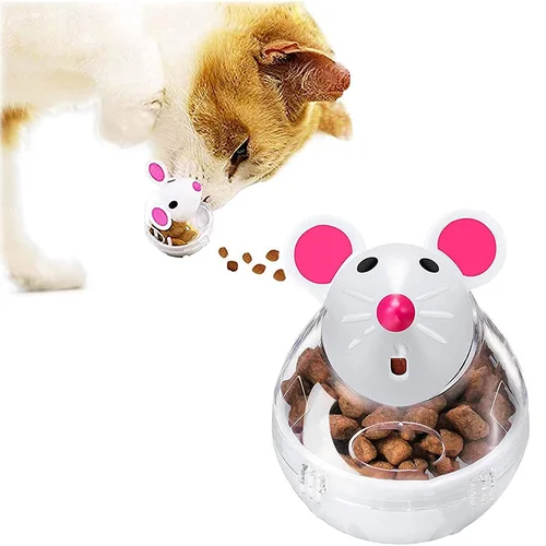 고양이 쥐 먹이 텀블러 고양이 먹이 장난감 공 대화 형 고양이 먹이 공급기 누출 음식 재미있는 플라스틱 고양이 먹이 디스펜서 치료 장난감, 고양이 먹이 3